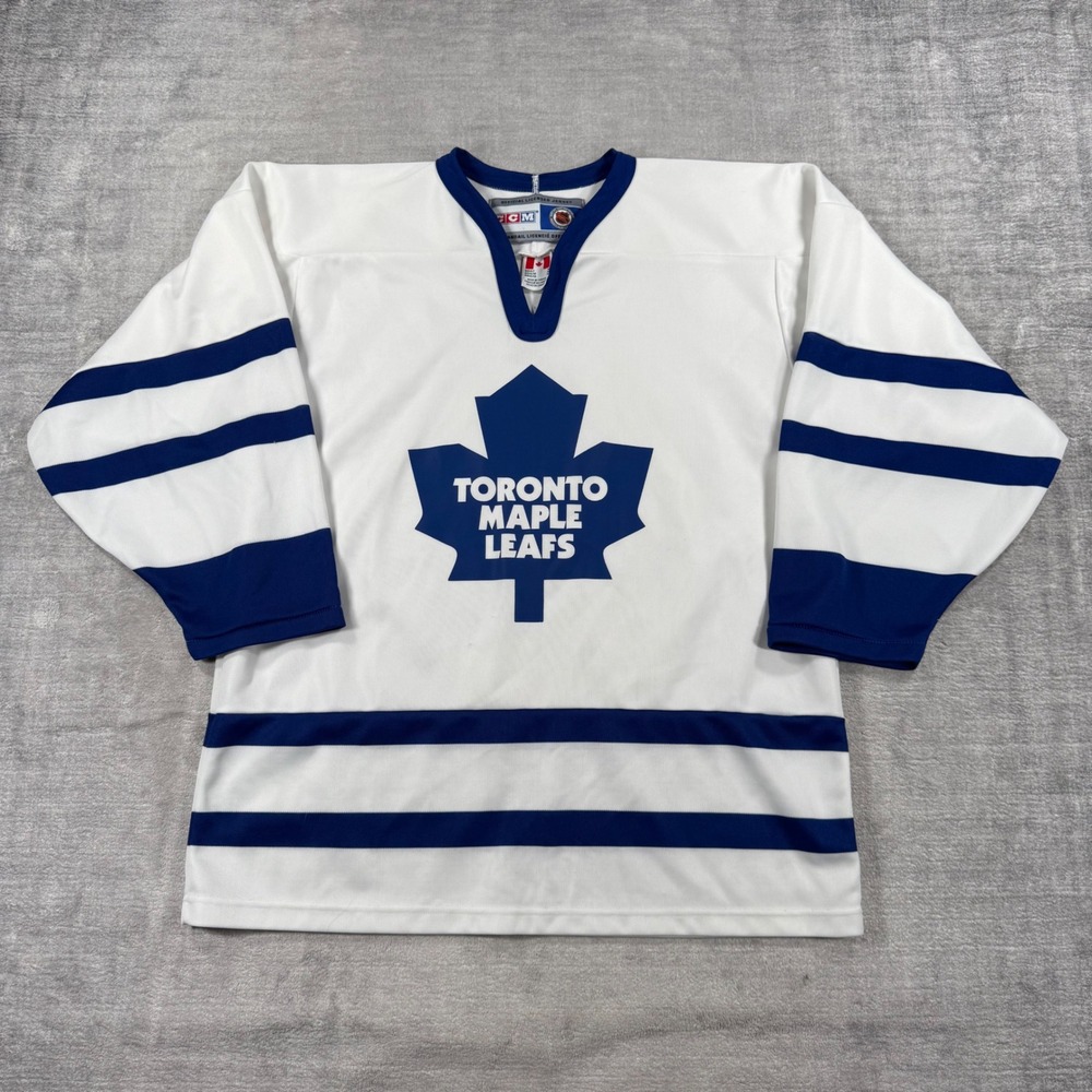 Toronto Maple Leafs Jersey Mens Medium White Vintage 90s CCM Blank NHL Hockey
